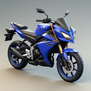 cute 3D isometric model of a yamaha mx king 150 | blender render engine niji 5 style expressive,3d isometric,3d style,