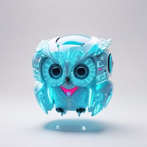 centered, ((solo)), digital art, full body, | cute of robot wearing owl helmet, chibi, black and blue sky futuristic, neon lights, | (white background:1.2), simple background, | (symetrical), glowing eyes, ((text " TA" on body, number " 10 " on chest,)), ,JB64