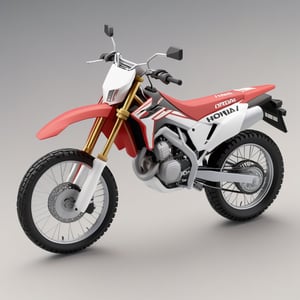 cute 3D isometric model of a honda crf 150 | blender render engine niji 5 style expressive,3d isometric,3d style,