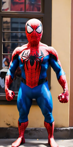 Craft an elaborate and hilarious image of Spider-Man, unexpectedly transformed into an extremely chubby and comical superhero. Enrich the scene with a funny background, perhaps showcasing befuddled onlookers or other Marvel characters reacting with surprise. Ensure Spider-Man retains the iconic costume, and let the entire composition radiate with humor in this uniquely amusing superhero moment.,il4dzxl