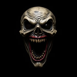 hall00ween, Halloween mask, venom. black background. in the style of t0k