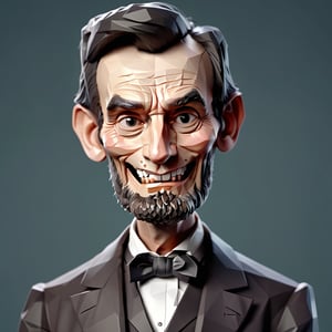 illustration of Abraham Lincoln, (IncrsAnyasHehFaceMeme) grin, simple background, masterpiece, perfect anatomy, 