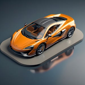 cute 3D isometric model of a mclaren 570s | blender render engine niji 5 style expressive,3d isometric,3d style,