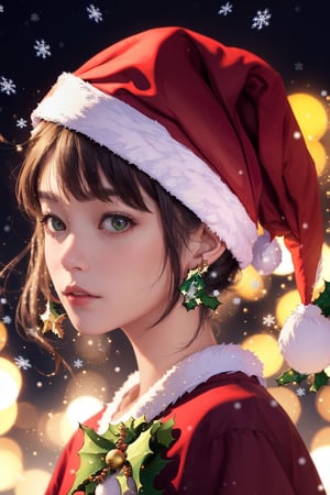 (christmas theme:1.5),portrait of a beautiful swiss girl,bizarre,floral,Luminous,院t理科手でたいｌｓ、silent night, holy night,,