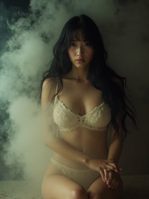 A sultry huyuga hinata, materializes from a dreamy mist, illuminated by the soft, warm tone of Kodak film. Cinematic lighting accentuates her porcelain complexion, casting dramatic shadows that highlight the contours of her face and mid-body pose. The surreal setting, replete with intricate details, draws the viewer's gaze to her piercing stare, evoking a photorealistic masterpiece reminiscent of hubggirl's iconic works, capturing the essence of a sultry, sexy girl.