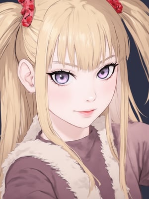 1girl, solo, long hair, looking at viewer, smile, blue eyes, blonde hair, hair between eyes, twintails, fur trim, facial mark, genderswap, genderswap \(mtf\), zipper, whisker markings, uzumaki naruto,Naruto,Naruto clothes 