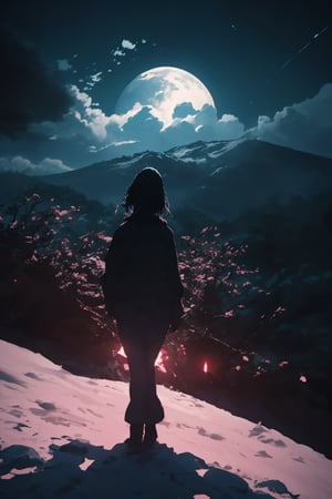 (4k), (masterpiece), (best quality),(extremely intricate), (realistic), (sharp focus), (cinematic lighting), (extremely detailed),

A young adult girl with long cosmic purple hair.
The girl has a look of pure contentment on her face. 
She is happy and relaxed, and she is enjoying her time.

A meadow on a snow covered mountaintop overlooking a breathtaking valley. The sky is clear blue, and the air is fresh and crisp. The young woman is watching the clouds drift by. She feels at peace with the world, and she is grateful for the beauty that surrounds her. 

She is wearing a pair of yoga pants and a loose-fitting top,
a pair of hiking boots and a beanie.

,flower4rmor
,cloud,neotech,blurry_light_background,DonM4lbum1n,DonMChr0m4t3rr4 ,Detailedface,Pixel art,photorealistic,ghibli style,girl,midjourney,sunset_scenery_background,	 SILHOUETTE LIGHT PARTICLES,fantasy00d,pastelbg