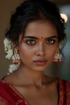 Beautiful women in saree, This breathtaking photograph, shot on a Canon 1DX with a 50 mm f/2.8 lens, beautifully showcases the raw and authentic beauty of life. Navel exposed, high resolution 32k image quality,Girl25yo,Details 