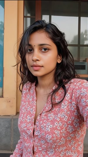 beautiful cute young attractive indian teenage girl, village girl, 18 years old, cute, medium black_hair, colorful hair, warm, dreass, in a car, full boddy, bangladesh,Size 32 25 34