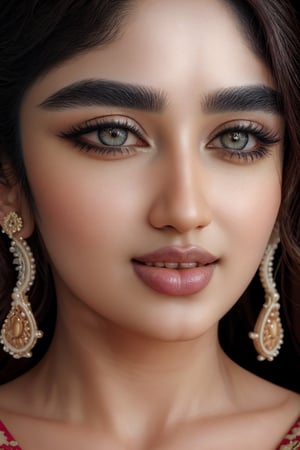 (best quality,4k,8k,highres,masterpiece:1.2),ultra-detailed,(realistic,photorealistic,photo-realistic:1.37),beautiful,indian woman,(expressive eyes:1.1),(radiant smile:1.1),close-up,portrait,(smooth skin:1.1),(long,shiny hair:1.1),vibrant colors,studio lighting,ethnic jewelry,traditional attire (sari),ornate henna design,delicate facial features,graceful pose,serene expression,subtle makeup,rich textures,deep gaze,gorgeous accessories,exquisite craftsmanship,soft shadows,subtle highlights,warm color palette,aesthetic composition,striking contrast,detailed patterns,impeccable clarity,natural beauty,luminous complexion,regal elegance,unforgettable charm,intense gaze,dreamy ambiance,radiant personality,colorful backdrop,Mallu