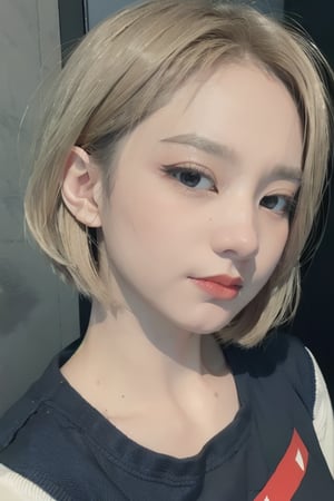 realistic Android_18_DB, photo realistic, shorthair, blond_hair,n0t