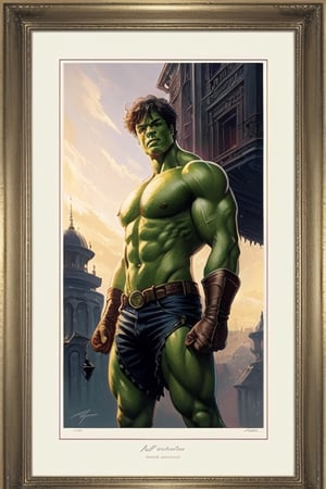 Masterpiece, western style, Hulk Marvel, Tarot card, vectored alter in background, Celtic inspired, concept art by Luis Royo, James Jean style, 8k, high quality, sharp focus, individual approach, full body, high angle, highly detailed, extremely detailed, hyper realistic texture, fantasy, surreal, border frame, trending on artstation, sharp focus, studio photo, intricate details, highly detailed, by greg rutkowski