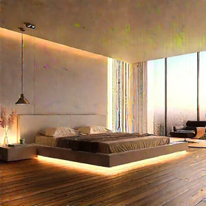 minimalist bedroom architectural design,modern concept