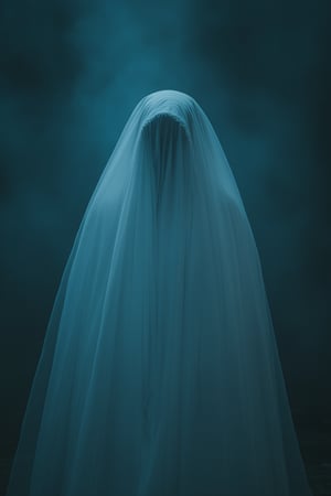 photo of a ghost, transparent blurry, looking at viewer, transparent veil, standing, white dress, fog, night, darkness, 8k, depth of field,VNS_Ghost