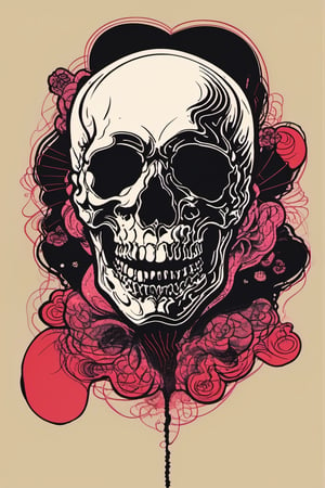 Human Skull , skull_graphics , Mari Inukai, Pat Perry, Michael DeForge,oni style