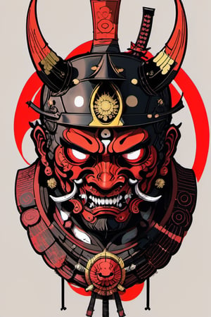 God samurai demon mask warrior