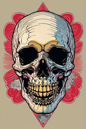 Human Skull , skull_graphics , Mari Inukai, Pat Perry, Michael DeForge,oni style