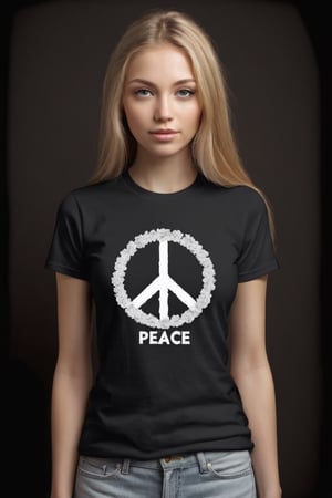 Typographic art featuring & perfect text, ["Peace"], tshirt design