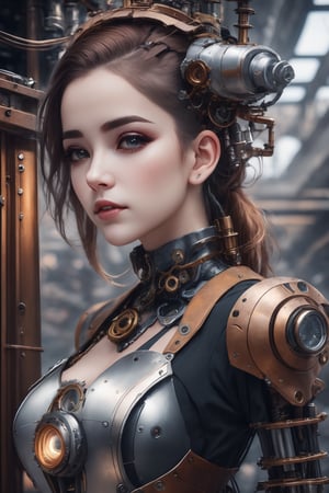 masterpiece, best quality, highres, 1girl ,cyborg style,xxmix_girl,steampunk style