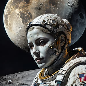 by Hiromu Arakawa and Dom Qwek,  acidwash effect, a human colony on a distant moon faces challenges , hyper detailed, professional poster art, bold lines, award winning,  trending on ArtStation , (intricate details, masterpiece, best quality:1.4), looking at viewer, dynamic pose
    in the style of nicola samori 