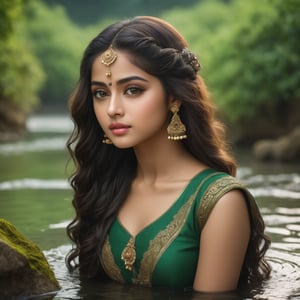  A beautiful 18 year old  teen girl  having thin lips, long curly hair, beautiful eye ,  attractive figure, attractive body ,   sitting over stone  of  a  green vally river ,  wearing old era dress, look like Jannat zubair,ancient environment , sharp image,  unsplash, stylized digital art, smooth, ultra high definition, 8k, unreal engine 5, ultra sharp focus, intricate artwork masterpiece, ominous, epic, (((real skin texture :1.3))) (((skin pores:1.3))) trending on artstation, by artgerm, h. r. giger and Beksiński, highly detailed, vibrant,photo r3al
Negative Prompt,bul4n,Detailedface,NYFlowerGirl,Movie Still