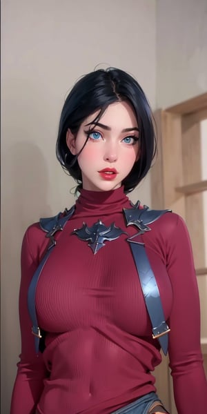 (masterpiece,  best quality, 8k raw photo), detailed background, hyper-detailed,  Detail eyes,  detail hand,  detail fingers, detail face, thick lips, red lips ,blue eyes , detail hair, beauty, real life,  realistic, big_boobies, big_breast, big ass, big legs,big breasts, nipples, 