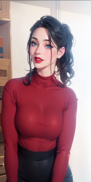 (masterpiece,  best quality, 8k raw photo), detailed background, hyper-detailed,  Detail eyes,  detail hand,  detail fingers, detail face, thick lips, red lips ,blue eyes , detail hair, beauty,  real life,  realistic, smile, big_boobies, big_breast, big ass, big legs,big breasts,photorealistic