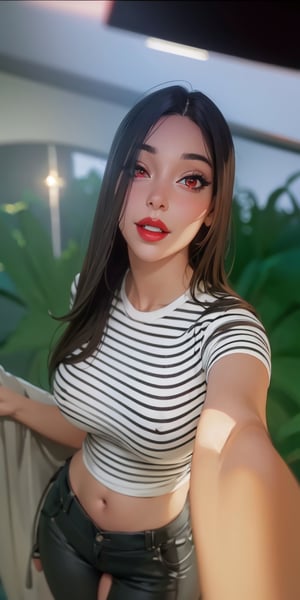 (masterpiece,  best quality, 8k raw photo), detailed background, hyper-detailed,  Detail eyes,  detail hand,  detail fingers, detail face, thick lips, red lips ,red eyes , , smile, detail hair, beauty, real life,  realistic, big_boobies, big_breast, big ass, big legs,big breasts.