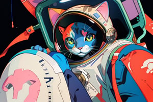 full-body_portrait an astronaut cat wondering