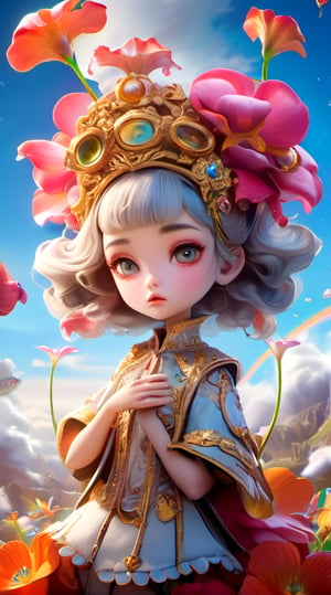 Surealistic,anime, lily ebert, hipster, mad sky hallucination by Mundford, rococo maximalist,  chibi by Bagshaw,  Huang Tingjian, detailed face features, sharp eyes, highly detailed, organic, dynamic,sf, intricate artwork, matte painting movie poster, cgsociety, epic, vibrant, cinematic character render,high_res