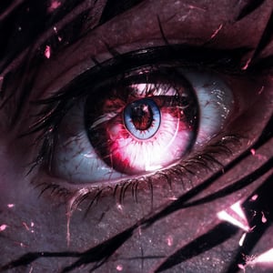 Pink anime eye