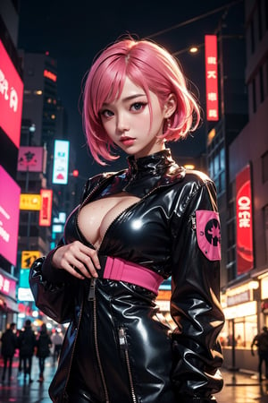 masterpiece,best_quality,15_yo_girl,upper_body,splashing,abstract,psychedelic,neon,(honeycomb pattern), (creative:1.3),sy3,SMM,fantasy00d,hands_model,cyberpunk, ,asian_girl,r1ge,pink_hair, ore_no_imouto_ga_konnani_kawaii_wake_ga_nai, colorfull_clothes,