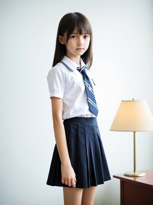 xxmix_girl,(age 13-15:1.2), 1girl, (school uniform:1.5), (nude, naked girl, completely_naked:1.3), (slender girl, skinny body, very thin:1.2)