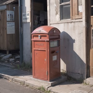 Postbox on an abandoned street in the American Wild West