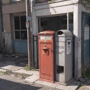 Post box on an abandoned street