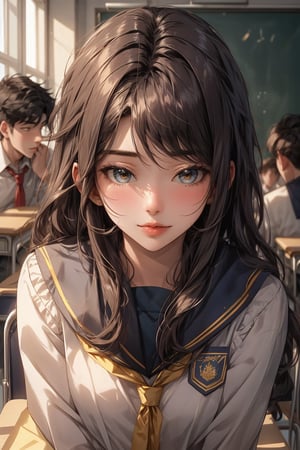 boy and a girl, 2_ characters, school romance, traingle love, south asian, kissing,obsessively, kiss hard,hot, sexy,pov_i love you , both in school uniforms,blue and gold