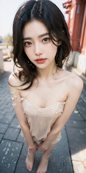 (furisode), alluring smile, soft light, light on face, clam posture, cinematic lighting,
(solo, 1woman, adorable, cute , clear face), (full body:1.35), dynamic angle, detailed shadow, detailed lightning, (wide view, wide-angle lens),
(beautiful detailed woman, glossy pink lips, (milky skin, shiny skin:1.2), makeup, blush,eyeliner, eyeshadow, eyelashes, textured skin)
(extremely detailed, CG, 8k Amazing, finely detail, (masterpiece, best quality), (intricate details, depth of field)),
outdoors, detailed shrine, night,  detailed temple, scenery , starry star, sky,Bomi,hands, hakama,floral print, hair ornament,jyojifuku,moyou,1girl,Detailedface,GirlfriendMix2,