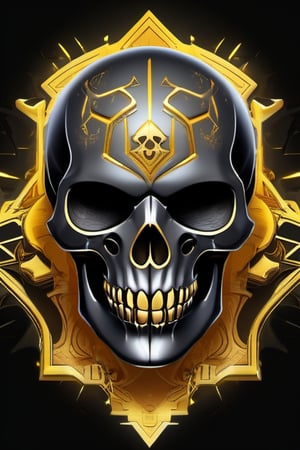 black and gold skull logo to create a well detailed style necromancer