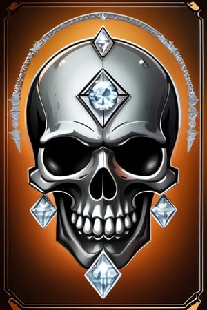 silver and Diamond skull logo to create a well detailed style necromancer