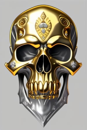 gold and silver skull logo to create a well detailed style necromancer