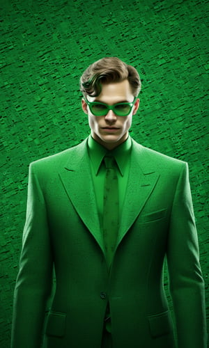 a giant 8K poster of, The Riddler, also known as Edward Nigma, is a cunning and enigmatic villain whose obsession with puzzles and riddles drives his criminal schemes, challenging Batman and Gotham City with intricate games of intellect and deception. --q 99, "opl, red, ultra hd, realistic, vivid colors, highly detailed, UHD drawing, pen and ink, perfect composition, beautiful detailed intricate insanely detailed octane render trending on artstation, 8k artistic photography, photorealistic concept art, soft natural volumetric cinematic perfect light --q 99 --testp --chaos 90",pretopasin,MadeClinev001
