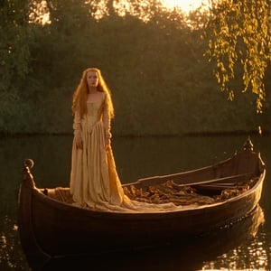 The Lady of Shalott, golden hour, Movie Still