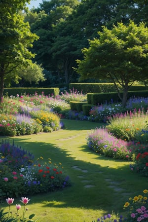 a beautiful flower garden,1