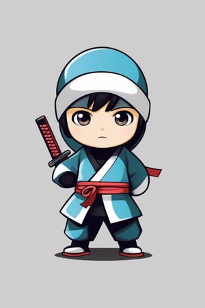 TenTen will be a logo and a mascot for a company that have a txt2txt and img2img engine using AI, maybe of a cute ninja boy
, use simple shapes with few colors as befits a logo