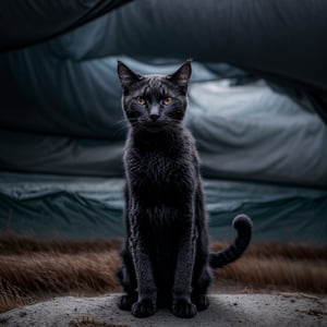 (dark magic), (grim), focus on a black cat, purple magic on background, ,(intricate details), (hyperdetailed), 8k hdr, high detailed, lot of details, high quality, soft cinematic light, dramatic atmosphere, atmospheric perspective
