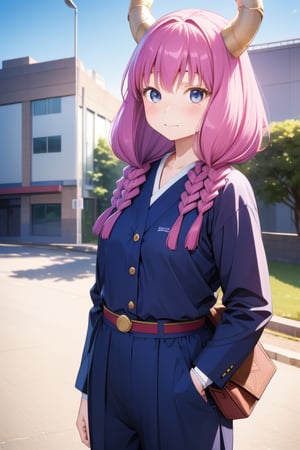 (solo:1.1),
young,
petite,
6-year-old,
Japanese girl,
gentle and kind expression,

aaaura,
braid,
twin braids,
horns,

(Office worker clothes:1.1),

looking at the viewer, cowboy shot,

In front of an ancient Sumerian city,

bright,
sunny day,

photorealistic,
ultra-high-resolution,
8K,
