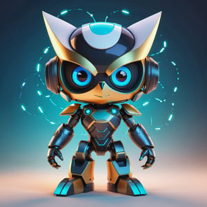 Craft a mascot for tensor.art that represents the platform's cutting-edge technology. This character should have a futuristic look and a creative flair that sets it apart.