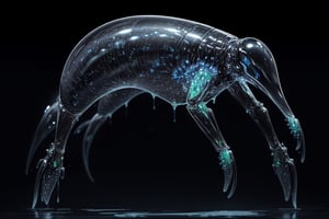 "Species 3 is characterized by a gelatinous exoskeleton that can change transparency for camouflage. They possess bioluminescent patterns on their bodies, serving both communication and attraction purposes. Adapted to extreme temperatures, this species relies on internal bioreactors to generate energy, consuming mineral-rich substances for sustenance."