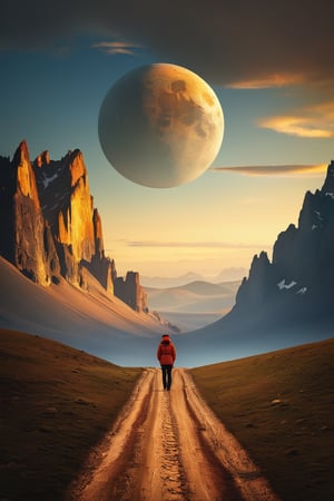 Lonely planet, style of Michal Karcz