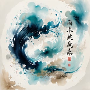 Text design, The Book of Poetry, water ink,Meilanzhuju,Traditional chinese painting,清晰的线条, flat, Graphic